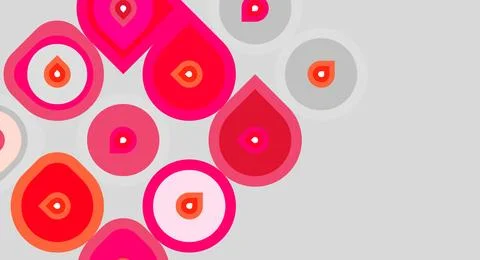 Abstract design features overlapping pink circles, varying shades. Shapes 스톡 일러스트