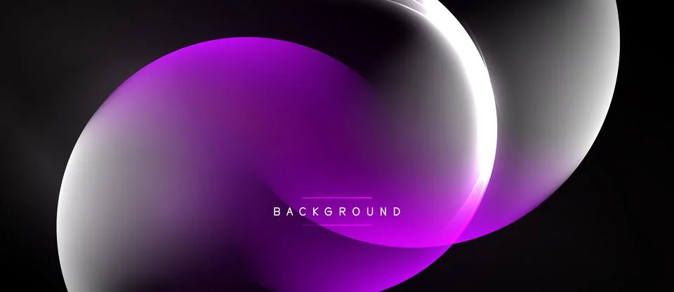 Abstract design features overlapping purple, white shapes. Gradient effect Illustrazione stock