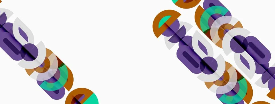 Abstract design features overlapping rounded rectangles. Colors include purpl イラスト素材