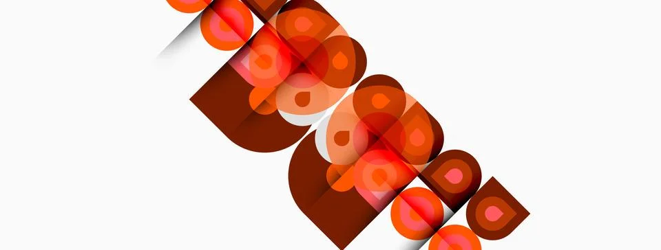 Abstract design features repeating red circles connected forming word pepper. Stock Illustration