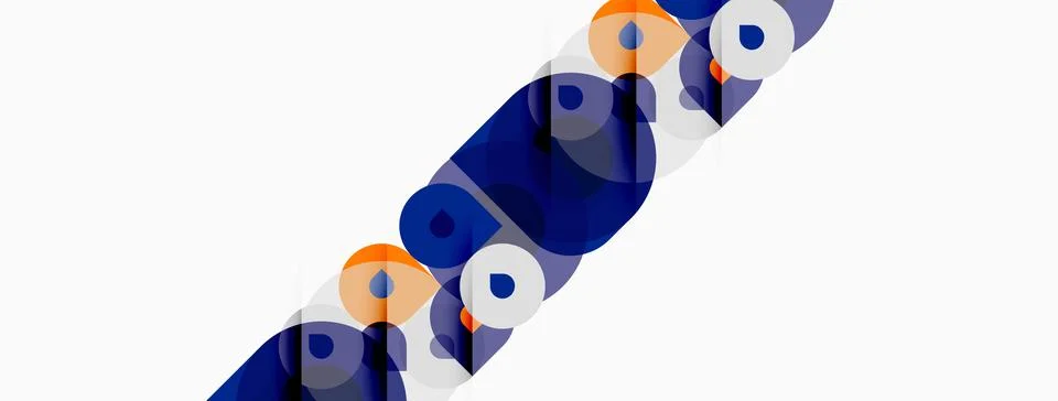 Abstract design features repeating text pro with orange, white, blue colors. Stock Illustration
