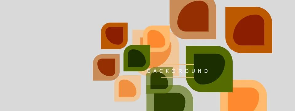 Abstract design features rounded squares, varying shades. Minimalist compos.. Stock Illustration