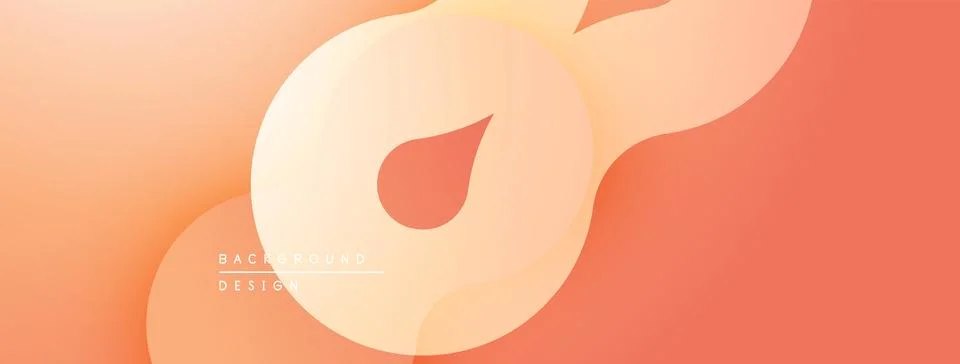 Abstract design features soft orange hues, flowing shapes, layered elements. 스톡 일러스트