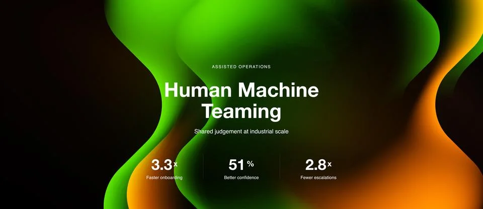 Abstract design features text regarding human machine teaming. Metrics high.. イラスト素材