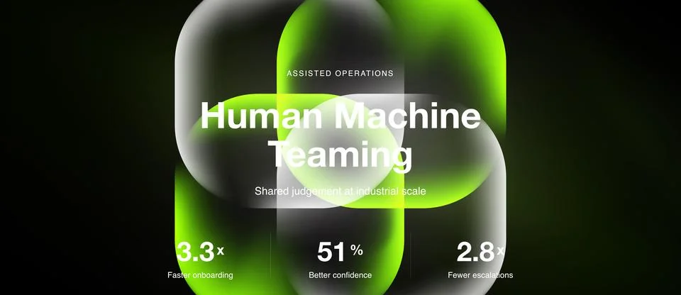 Abstract design features text regarding human machine teaming. Metrics high.. 스톡 일러스트