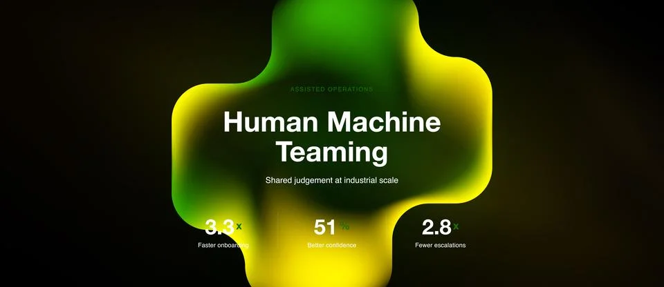 Abstract design features text regarding human machine teaming. Numbers indica Stock Illustration