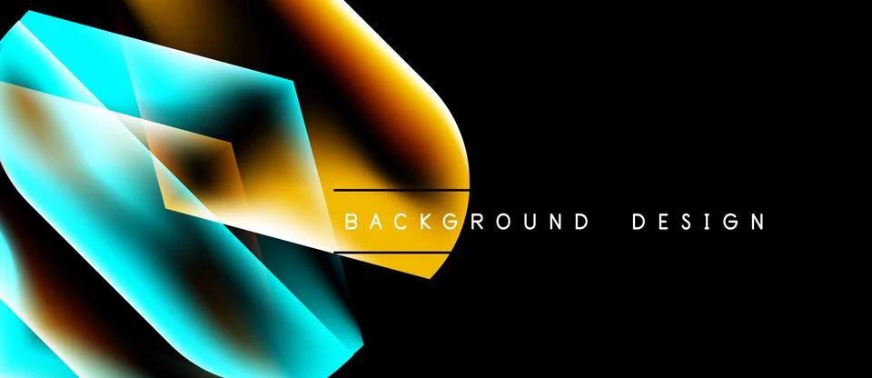 Abstract design features vibrant blue, orange gradients. Modern composition Stock Illustration