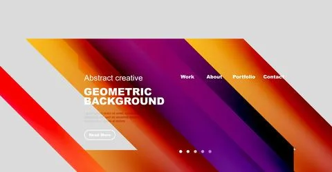 Abstract design features vibrant diagonal stripes. Text overlays white space, Stock Illustration