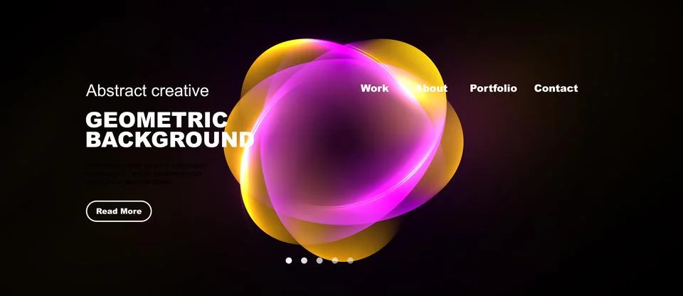 Abstract design features vibrant, flowing shapes. Geometric background with.. Stock Illustration