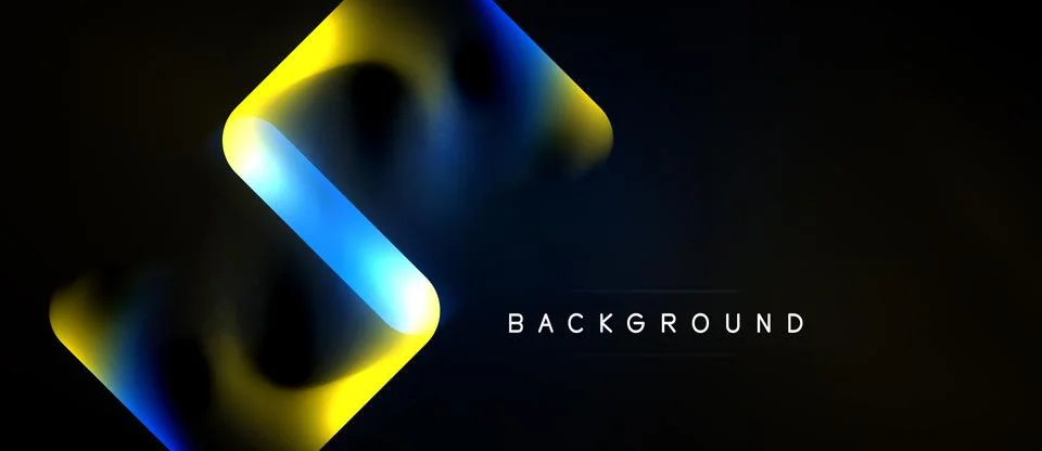 Abstract design features vibrant, flowing shape against dark backdrop. Modern Stock Illustration