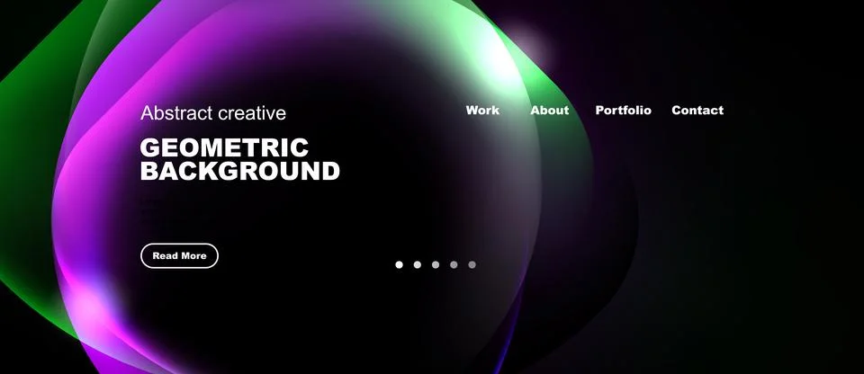 Abstract design features vibrant, flowing shapes. Dark background highlights 스톡 일러스트