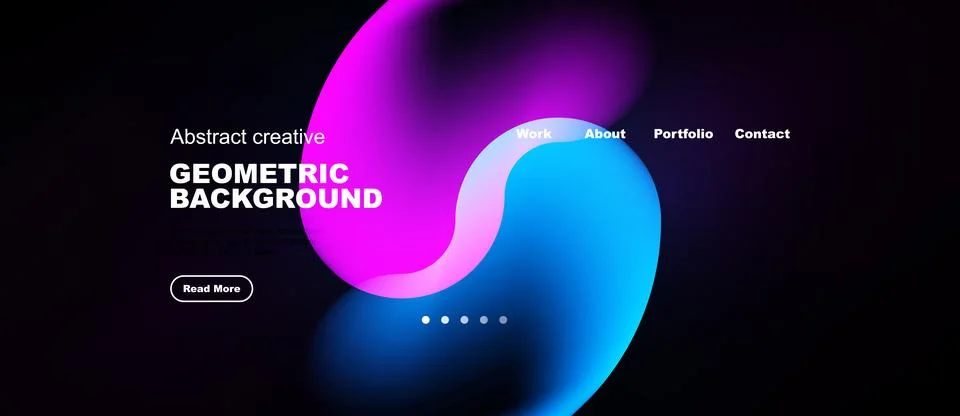 Abstract design features vibrant gradients, geometric shapes, text elements. 스톡 일러스트