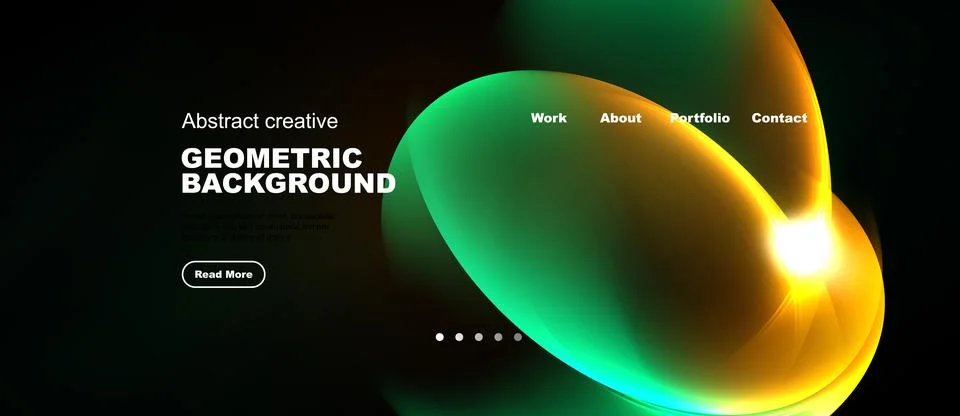 Abstract design features vibrant gradients, geometric shapes, dark background 스톡 일러스트