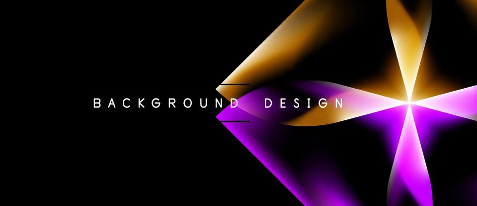 Abstract design features vibrant gradients, radial symmetry. Gold, purple hue Stock Illustration