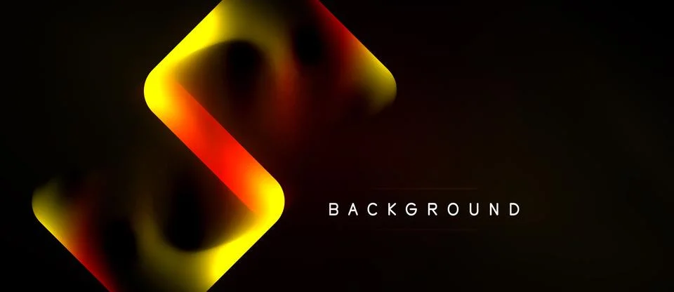 Abstract design features vibrant letterform against dark backdrop. Gradient Stockillustratie
