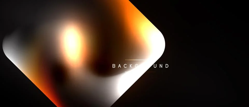 Abstract design features vibrant orange, white gradients. Dark background 스톡 일러스트
