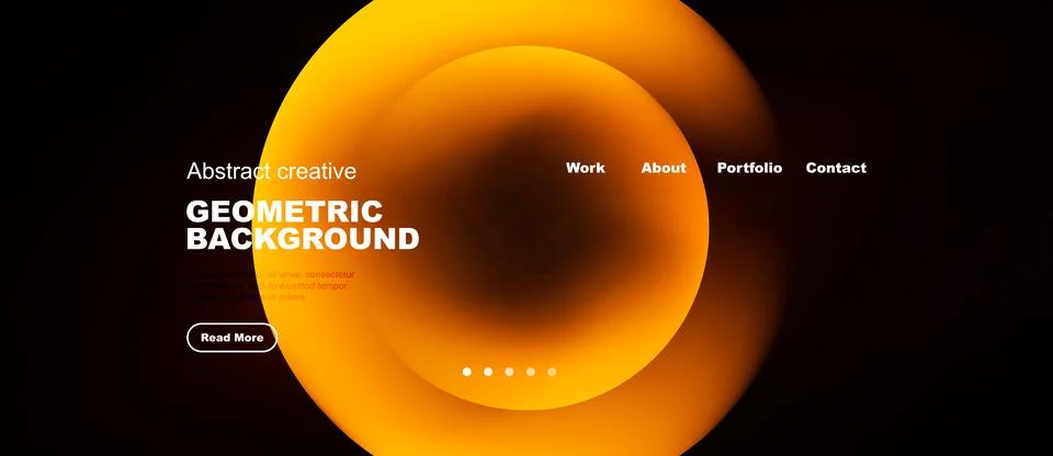 Abstract design features vibrant orange layers. Text highlights geometric 스톡 일러스트