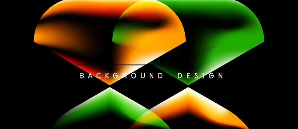 Abstract design features vibrant orange, green gradients. Letter x shape 스톡 일러스트
