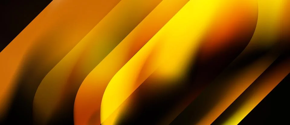 Abstract design features vibrant orange, yellow hues. Diagonal lines create Stock Illustration