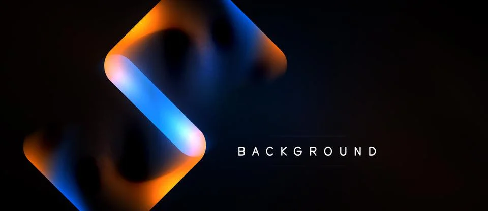 Abstract design features vibrant orange, blue gradients. Letter S shape Stock Illustration