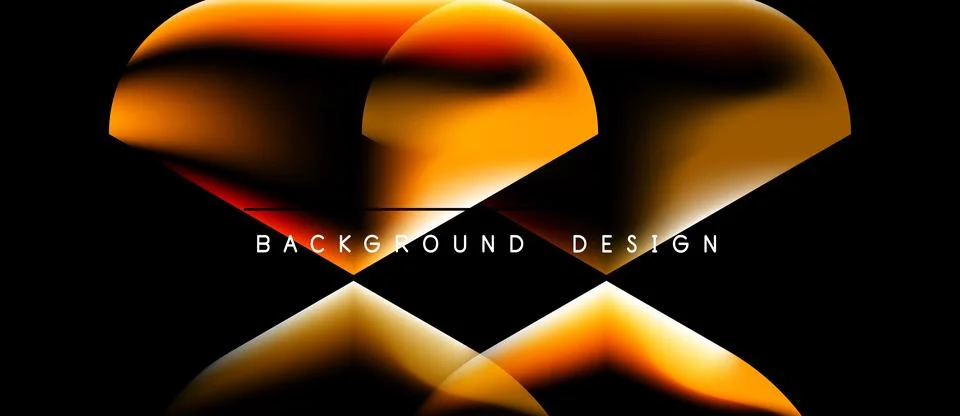 Abstract design features vibrant orange gradients forming letter X shape. Dar Stock Illustration