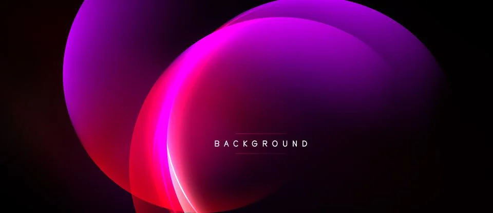 Abstract design features vibrant overlapping circles. Shades transition from Illustrazione stock