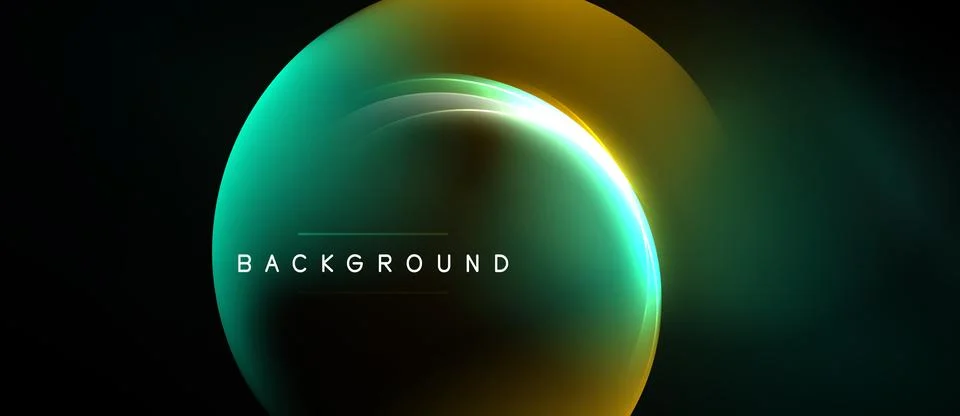 Abstract design features vibrant overlapping circles. Gradient colors blend.. Ilustración de archivo