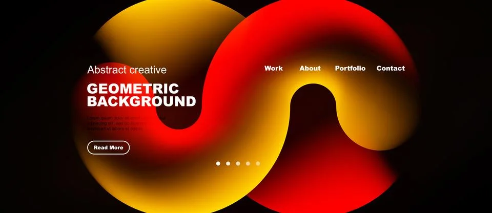 Abstract design features vibrant overlapping shapes. Text elements include .. 스톡 일러스트