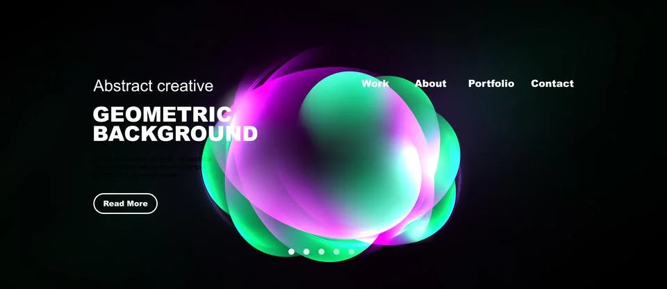 Abstract design features vibrant overlapping circles. Dark background highl.. Stock Illustration