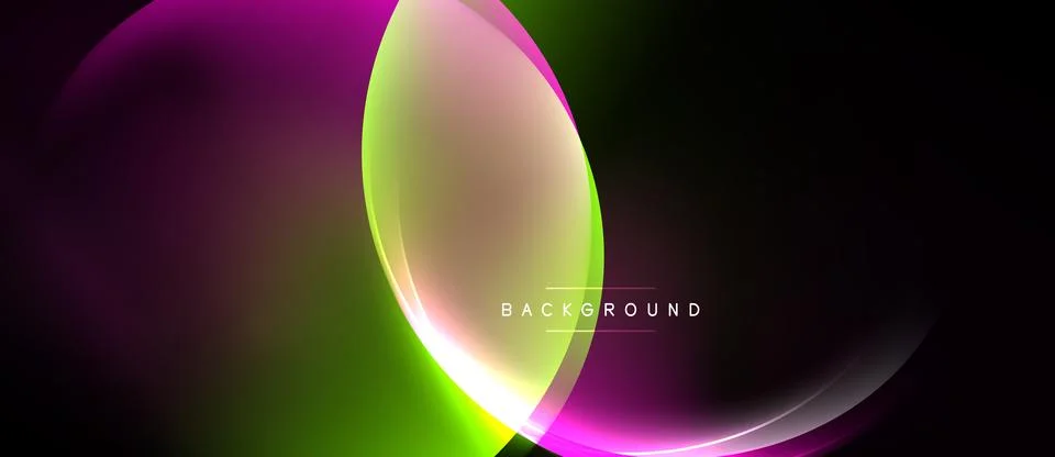 Abstract design features vibrant overlapping circles. Colors blend from mag.. Stock Illustration