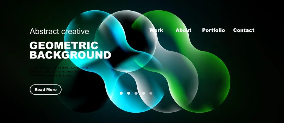 Abstract design features vibrant overlapping circles. Dark background highl.. イラスト素材