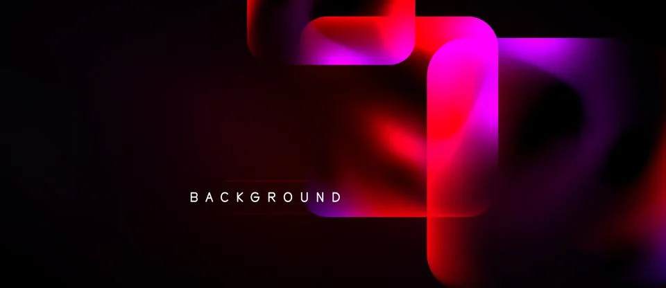 Abstract design features vibrant overlapping layers. Red, purple, pink hues Stock Illustration