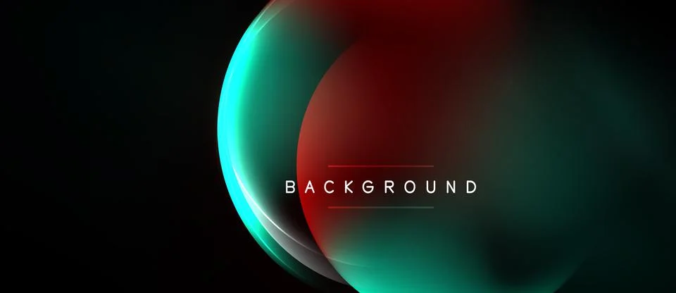 Abstract design features vibrant overlapping circles. Colors blend, creating Stock Illustration
