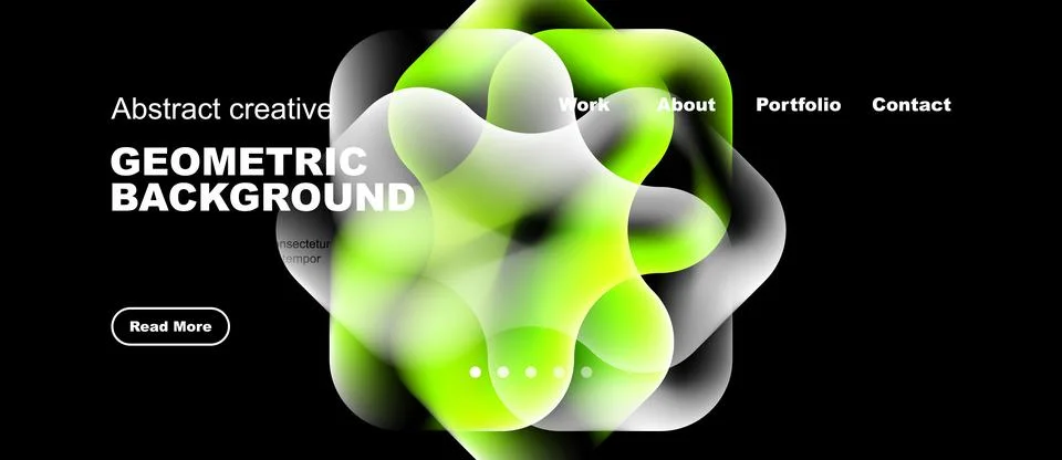 Abstract design features vibrant, overlapping shapes. Modern aesthetic with.. Illustrazione stock