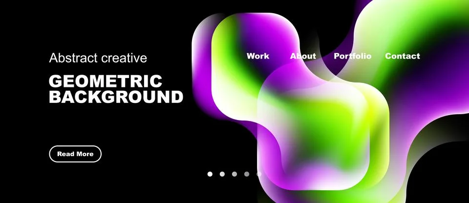 Abstract design features vibrant overlapping shapes. Text elements include .. Stock Illustration