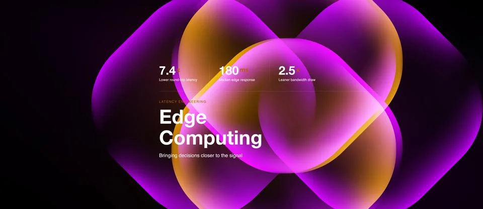 Abstract design features vibrant overlapping circles. Text highlights edge Stock Illustration
