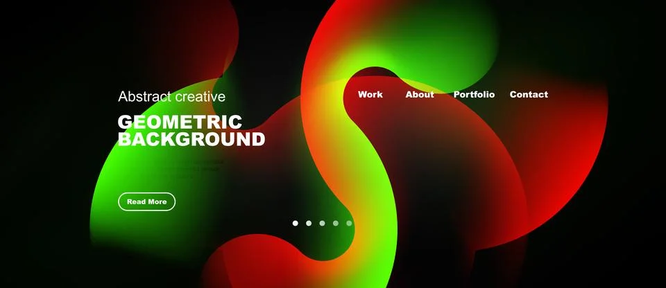 Abstract design features vibrant overlapping shapes. Text elements include .. Stock Illustration