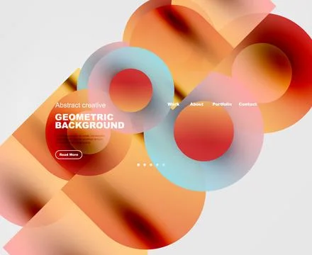 Abstract design features vibrant overlapping shapes. Orange, blue hues create 스톡 일러스트