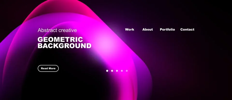 Abstract design features vibrant pink, purple hues. Geometric shapes create Stock Illustration