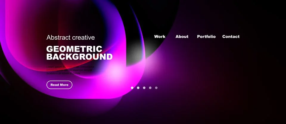 Abstract design features vibrant pink, purple hues. Dark background contrasts Stock Illustration