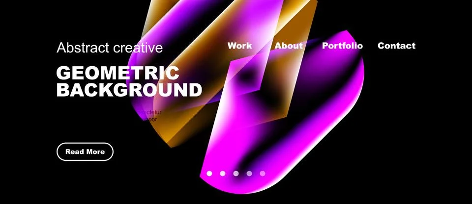 Abstract design features vibrant pink, purple hues. Geometric shapes create Illustrazione stock