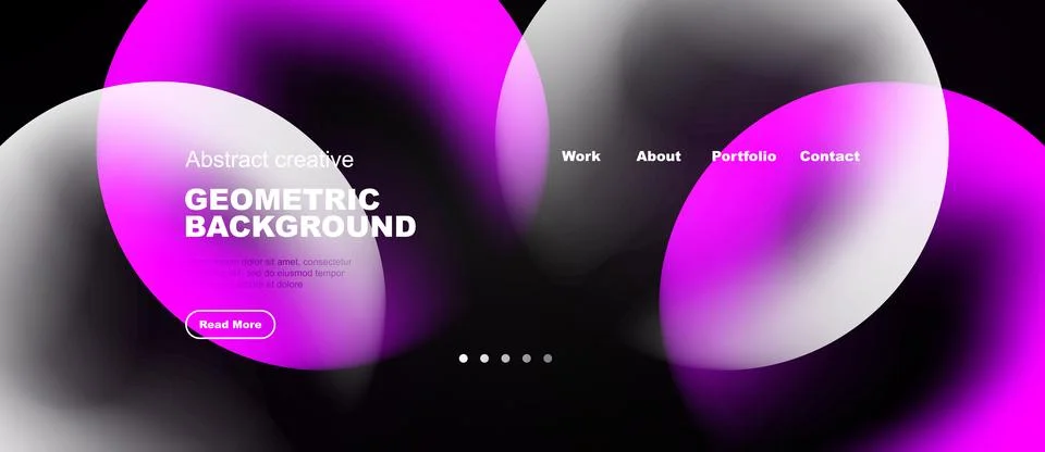 Abstract design features vibrant pink, purple hues. Geometric shapes create Stock Illustration
