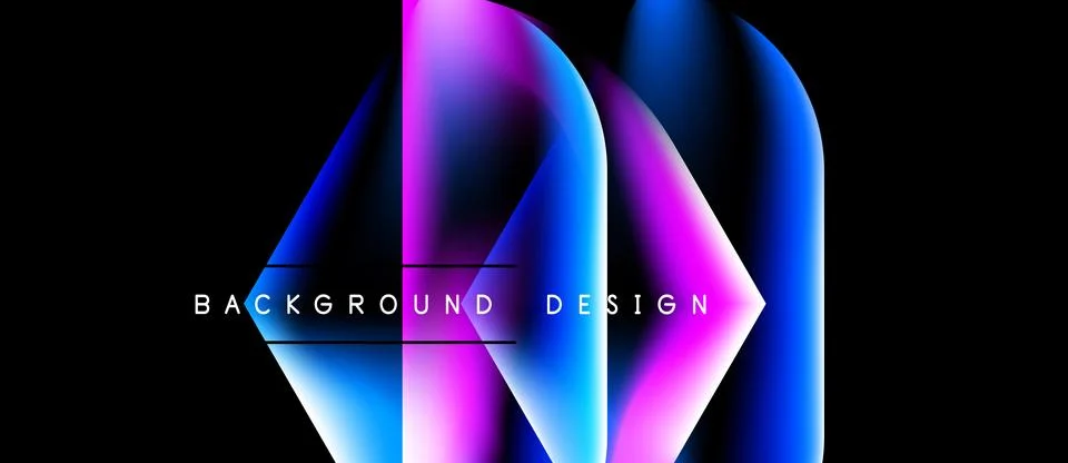 Abstract design features vibrant pink, blue layers. Text reads background d.. Stock Illustration