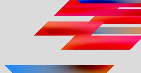 Abstract design features vibrant red, blue gradients. Diagonal lines create イラスト素材
