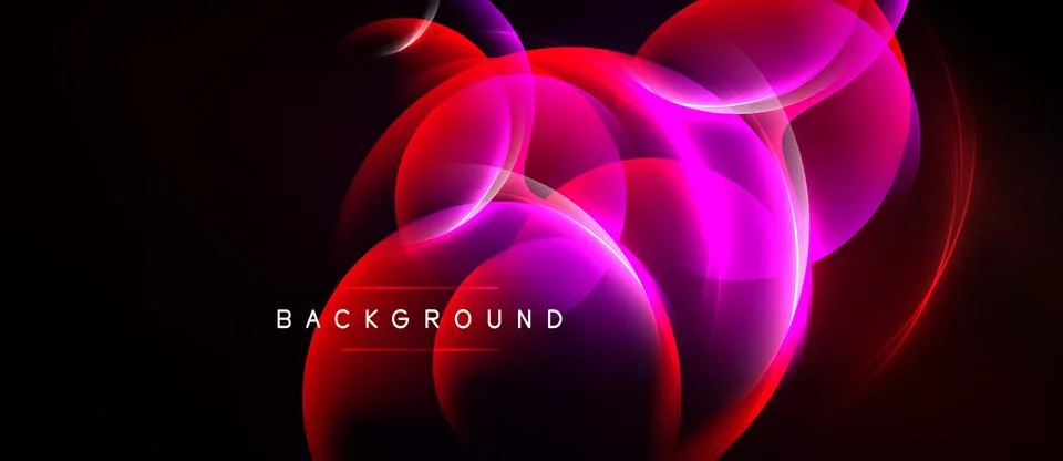 Abstract design features vibrant red, pink glows. Dynamic curves create moder Illustrazione stock
