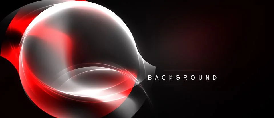 Abstract design features vibrant red, white streaks over dark background. M.. Ilustração Stock