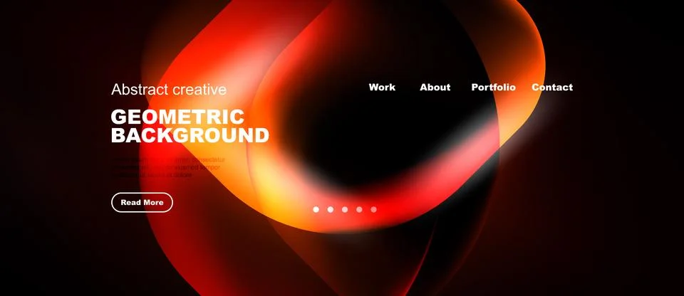 Abstract design features vibrant red, orange hues. Geometric shapes create 스톡 일러스트
