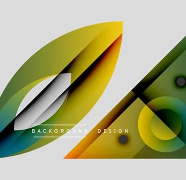 Abstract design features vibrant shapes, gradients. Modern background with Stock Illustration