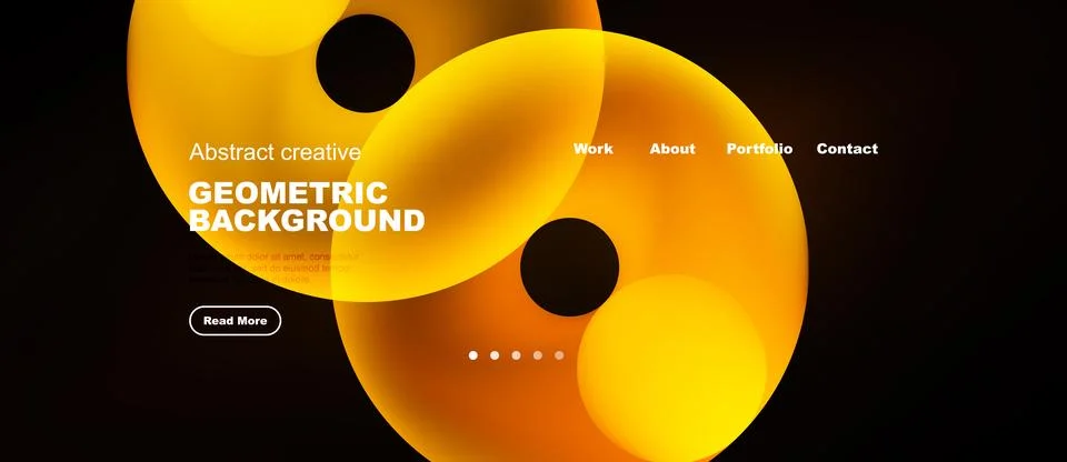 Abstract design features vibrant yellow shapes over dark background. Text 스톡 일러스트