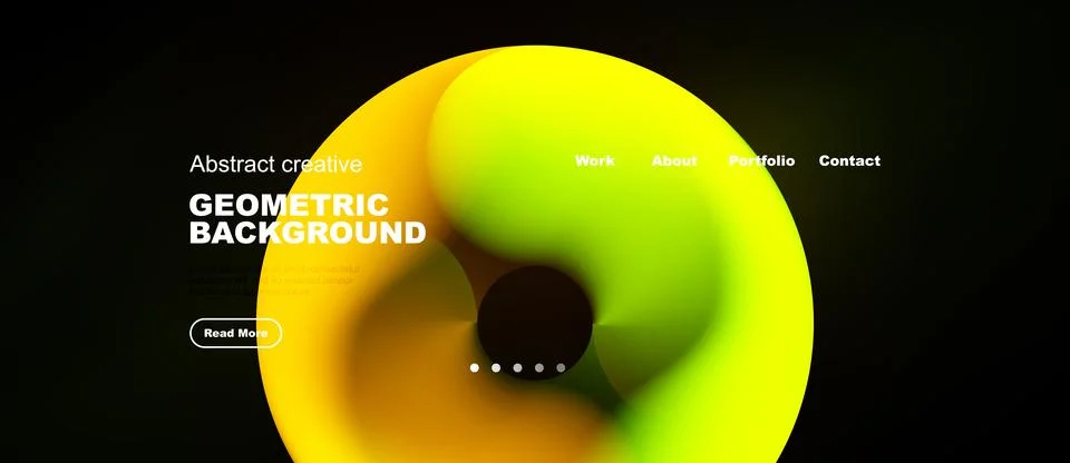 Abstract design features vibrant yellow, green hues. Text overlays include .. Stock Illustration